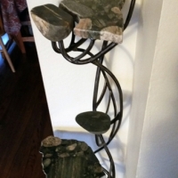 Steel Stone Corner Shelf, 2015